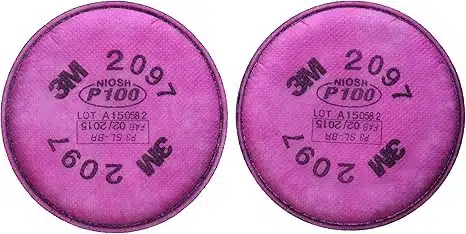 3M - 2097 P100 Particulate Filter For 5000, 6000, 6500, 7000 And FF-4 Pink