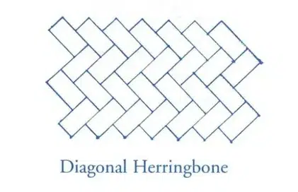 Diagonal Herringbone pattern diagram for textile and flooring design.