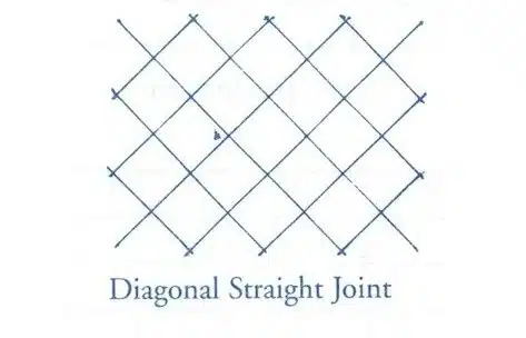 Diagonal straight joint reinforcement diagram for construction and civil engineering.