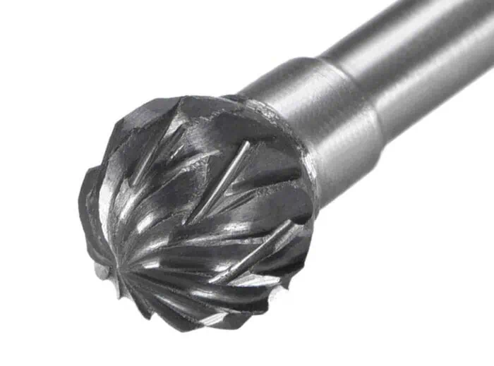 Carbide end mill cutter for precision machining, industrial cutting tool for metalworking, CNC milling, and woodworking applications.