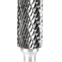 Cylindrical diamond-coated drill bit for concrete and masonry, showcasing a textured cutting surface for enhanced durability and performance in construction tools.