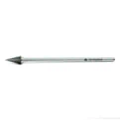 Cutting tool bit for precision machining and industrial applications, featuring a sharp, durable tungsten carbide tip and a long, metallic shaft. Ideal for CNC machines and metalworking projects.
