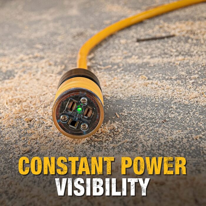 DEWALT LOCKING LIGHTED CORDS POWER VISIBILITY