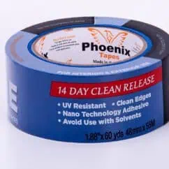 14-day clean release duct tape for interior and exterior use, UV resistant, nano technology adhesive, easy to remove, 60 yards long, perfect for emergency repairs and decorating projects.