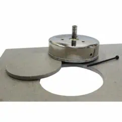 Metal mechanical component used in precision engineering and testing.