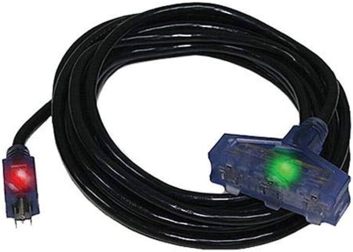 Pro Glow Extension Cord TRIPLE TAP BLACK