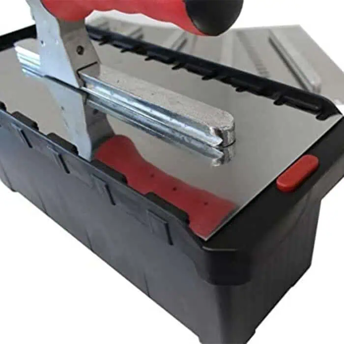 Stainless steel hot foil stamping machine with a heated element for precision embossing and foil application on various materials. Ideal for high-quality logo and design impressions in manufacturing.