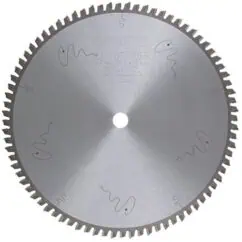 High-speed circular saw blade with precision teeth for cutting industrial materials, suitable for woodworking, metalworking, and construction applications.