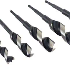 High-quality black and silver twist drill bits set for industrial and DIY drilling tasks. Durable and precision-engineered with spiral design for efficient cutting.