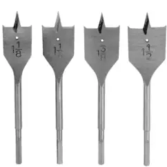 1. drill bits for concrete and masonry with different sizes, including 1/8, 1/4, 3/8, and 1/2 inch, used for precise drilling tasks.