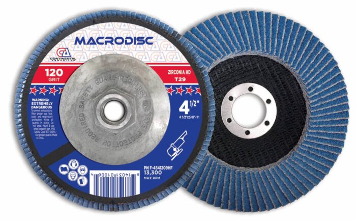 120 Grit FLANGED Type-29 Jumbo Premium High-Density Jumbo Zirconia Flap Disc For Grinding