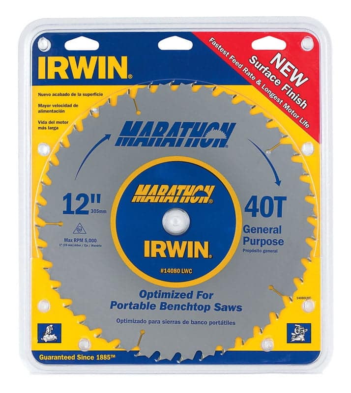Irwin 14080 12 In. 40 Teeth Carb Tip Blade - Walmart.com