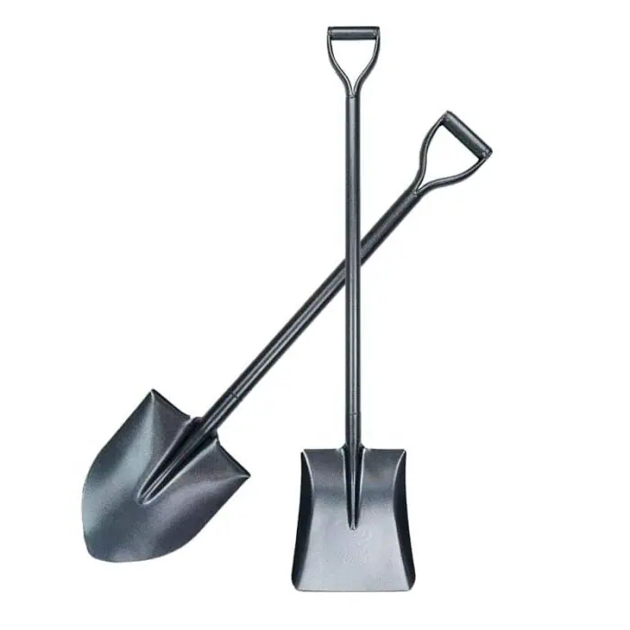Shovel and scoop tools for construction and gardening, made of durable metal, essential for digging, planting, and outdoor projects. High-quality, ergonomic design for professional use.