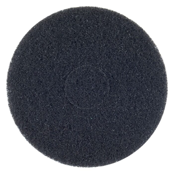Bear-Tex Black Super Strip AO Medium Grit Non-Woven Round Floor Pad