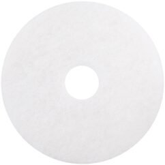 Bear-Tex White Super 54 Non-Woven Round Floor Pad