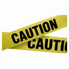 Caution tape with bold black letters on yellow background, used for warning or securing hazardous areas.
