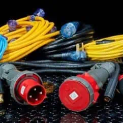 Industrial electrical cables and power connectors for testing and maintenance purposes at NIS Tools.