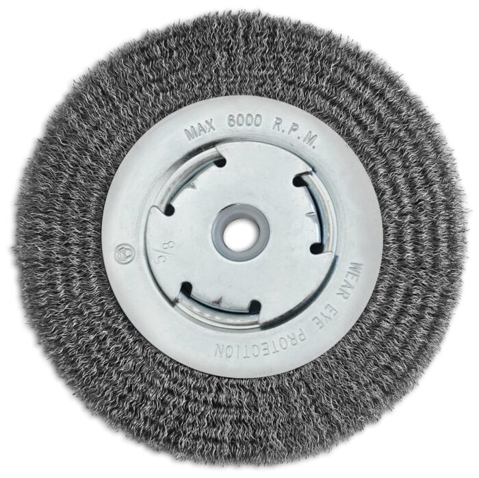 CRIMPED WIRE WHEELS FOR BENCH GRINDER