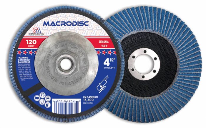 FLANGED 120 Grit T27 Standard Zirconia Flap Discs For Grinding and Finishing Surfaces