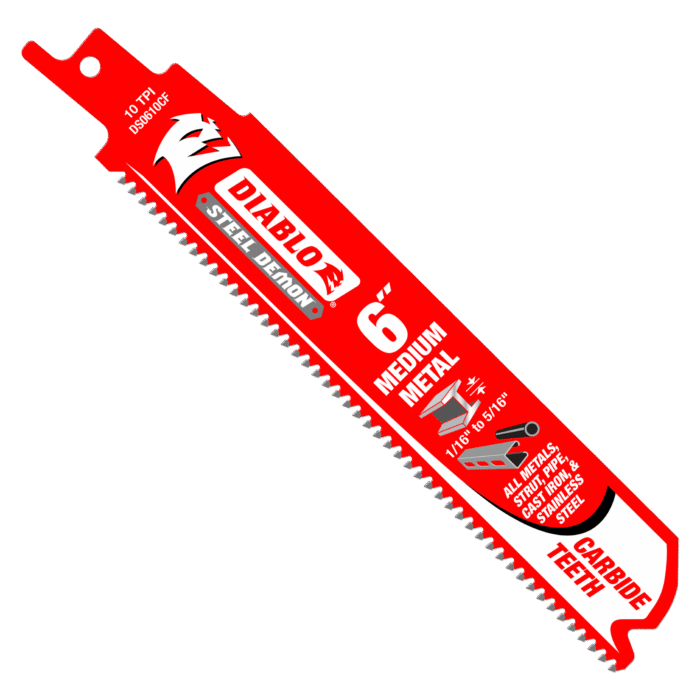 FREUD CARBIDE MEDIUM METAL RECIP BLADES 6 INCH