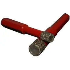 Flexible heating element with red insulated wire and embedded heating coils for industrial applications.