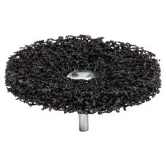 High-speed rotary tool polishing brush for surface finishing and cleaning applications.