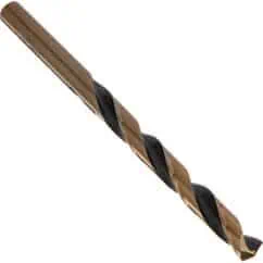 High-speed drill bit with black and gold spiral design, ideal for industrial and professional drilling applications. Durable and precision-engineered for accurate holes in hard materials.