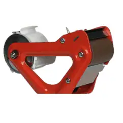 High-voltage insulation tester device with red handle and digital display for electrical safety testing.