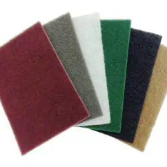 Colored cleaning sponges for surface and cleaning tools, variety of colors including red, gray, white, green, black, and beige, ideal for kitchen, bathroom, and household cleaning tasks.