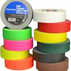 Polyken 510 premium gaffer’s tape rolls for professional adhesion and surface protection, ideal for theatrical, film, and electrical applications.