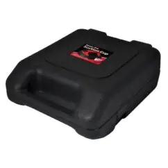 NIS Tools black plastic carrying case with handle and red and white label for storage and transportation of tools and equipment.