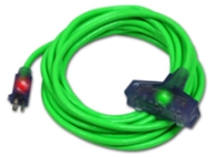 Pro Glow Extension Cord TRIPLE TAP GREEN