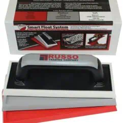 Heavy-duty rubber grout float with ergonomic handle, ideal for tile and grout applications, featuring replaceable float pads, sharp edges for cleaning, and available in multiple firmness options for professional results.