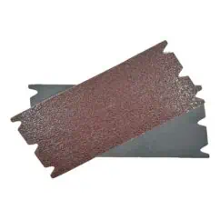 Rusty metal cutting blade with textured surface, used for industrial cutting tools.