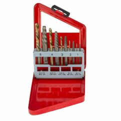 10 PC SCREW EXTRACTOR & COBALT COMPANION DRILL BIT SETS