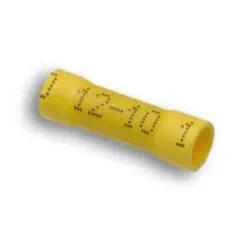 4. Yellows plastic cable marker with black printed text displaying model and serial number for reliable identification and organization of electrical cables.