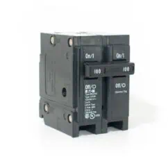 Surface-mounted circuit breaker with industrial safety features for electrical panels and equipment.