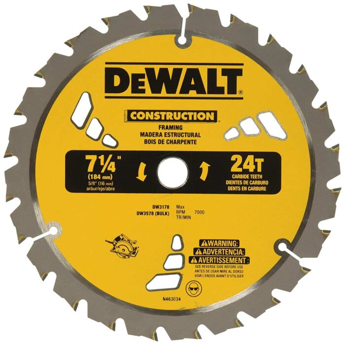 DEWALT 7-1/4” FRAMING CARBIDE TIPPED SAW BLADE