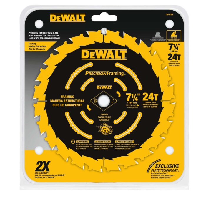 DEWALT 7-1/4” ULTRA THIN CARBIDE TIPPED SAW BLADE