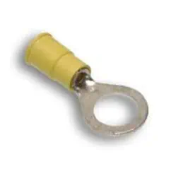 Yellow insulated terminal connector for electrical wiring, safety and secure connection, NIS Tools emphasizing quality electrical tools and accessories.