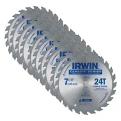 IRWIN Classic saw blade 7 1/4 inch, 24 teeth, ideal for framing and ripping, made of durable steel with sharp teeth for precise cuts.