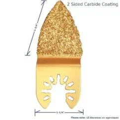 Precise image of NIS Tools' carbide-coated end mill with detailed dimensions for precision machining and cutting applications.