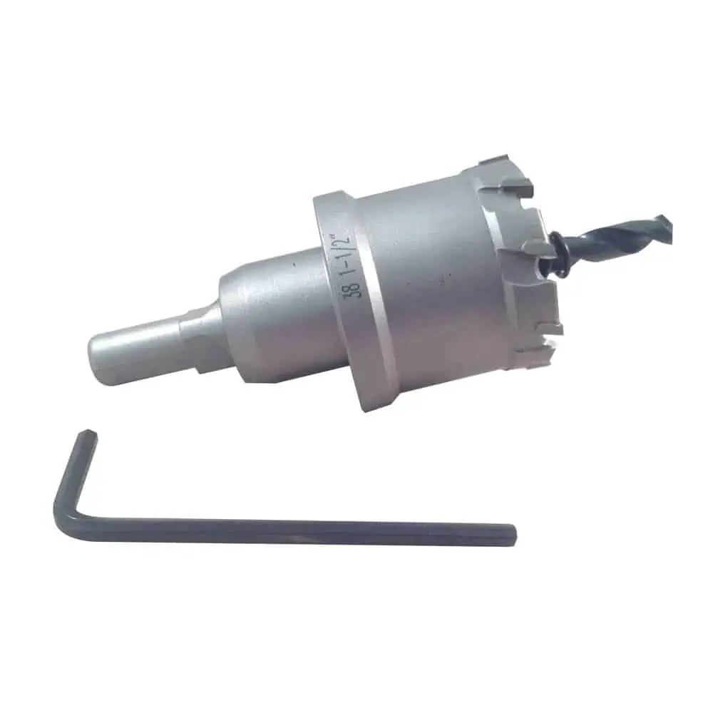 High-precision keyless drill chuck with adapter and Allen wrench for industrial drill accessories and woodworking tools. Durable metal construction for secure bit fitting and versatile drilling applications.