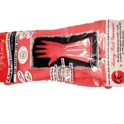 Protective household gloves for cleaning and kitchen tasks, large size, durable and comfortable, ideal for various household cleaning needs, reusable and safe material.