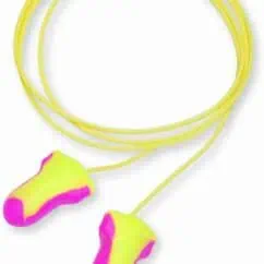 Yellow foam jump rope with pink accents for fitness and cardio workouts.