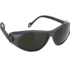 Dark sports sunglasses with wraparound design, UV protection, and comfortable grip, ideal for outdoor activities and sportswear enthusiasts.