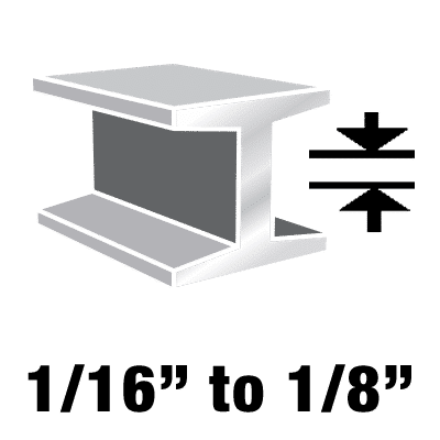 Metal 1/16" to 1/8"