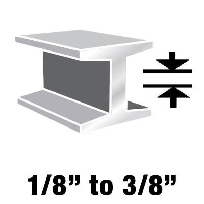 Metal 1/8" to 3/8"