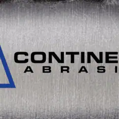 CGA Continental Abrasives logo with bold text and geometric design on a textured gray background.
